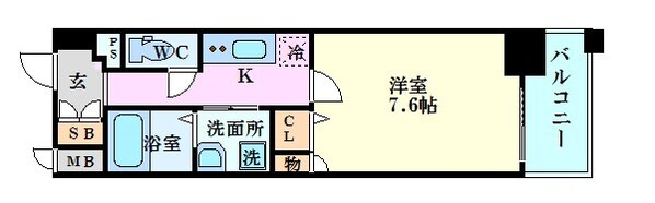 エスリード難波ＷＥＳTの物件間取画像